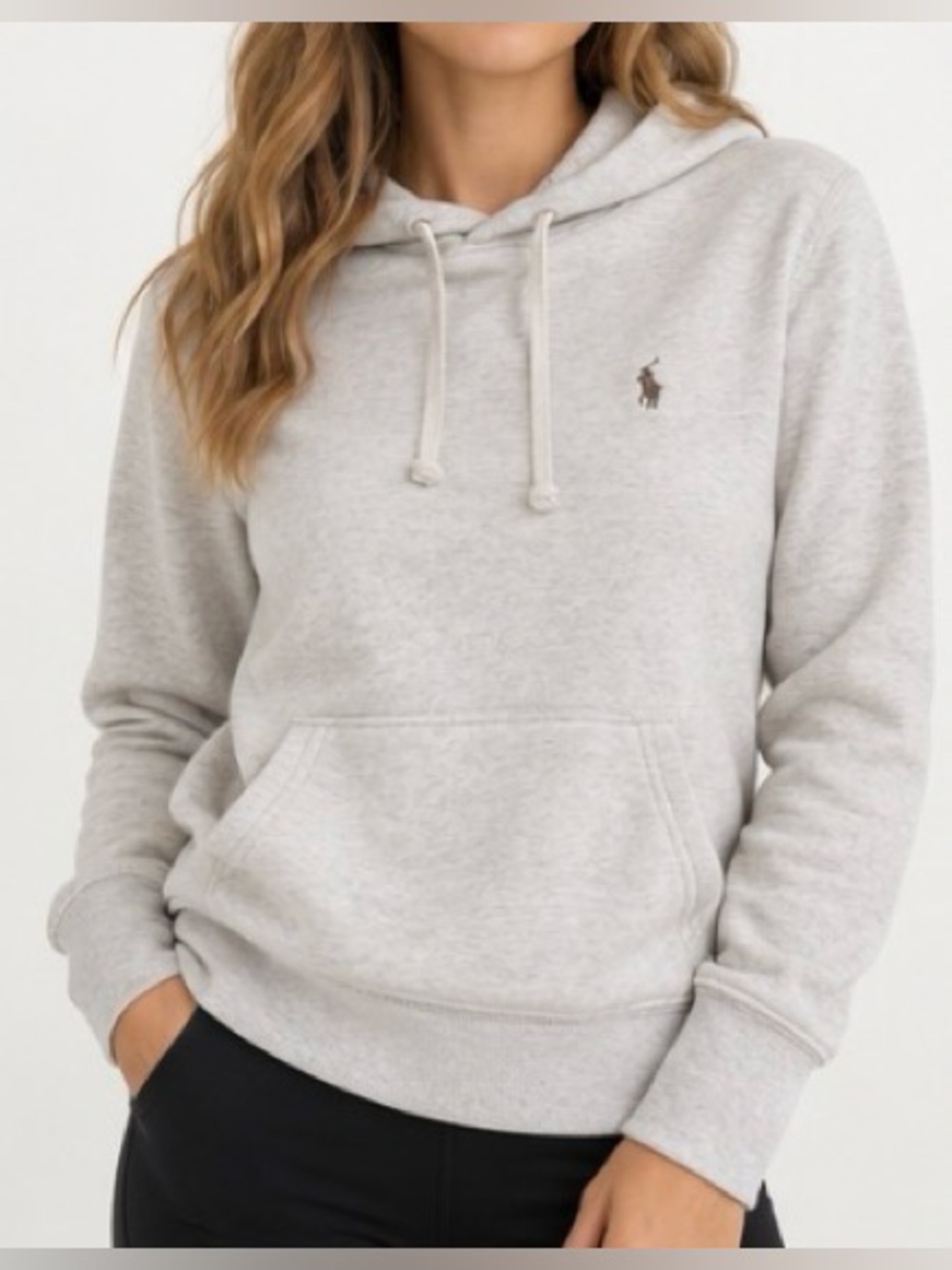 Polo Ralph Lauren Women’s Fleece Hoodie Small Oatmeal Heather Pullover